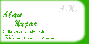 alan major business card