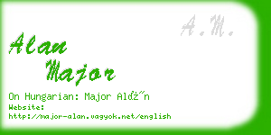 alan major business card